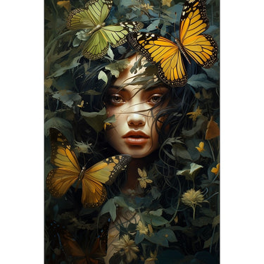 Lady with Butterfly Canvas